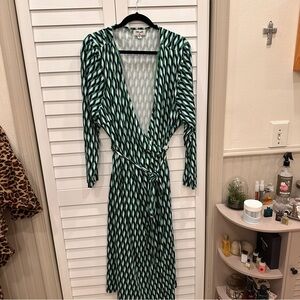 Diane Von Furstenberg for Target DVF x Target wrap dress 3X green